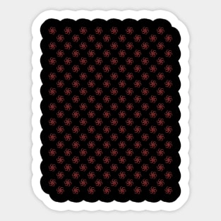 Yin Yang Design - Red Color Spider Pattern Sticker